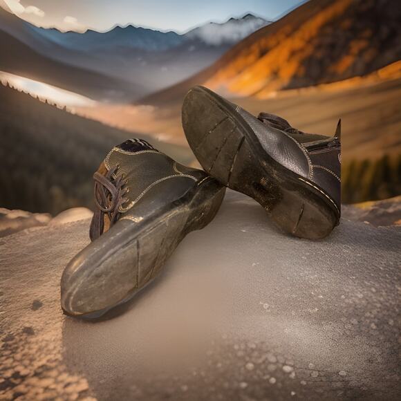 EUC Clarks Whistle Bea Blue Pebbled Leather Lace Up Zip Combat Ankle Boot S 6.5 - Picture 2 of 6